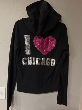 VS Victorias Secret PINK - Hoodie Sweater Sweatshirt Chicago Black Pink Silver